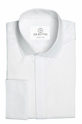 Spencer Hidden Placket Premium White Poplin 